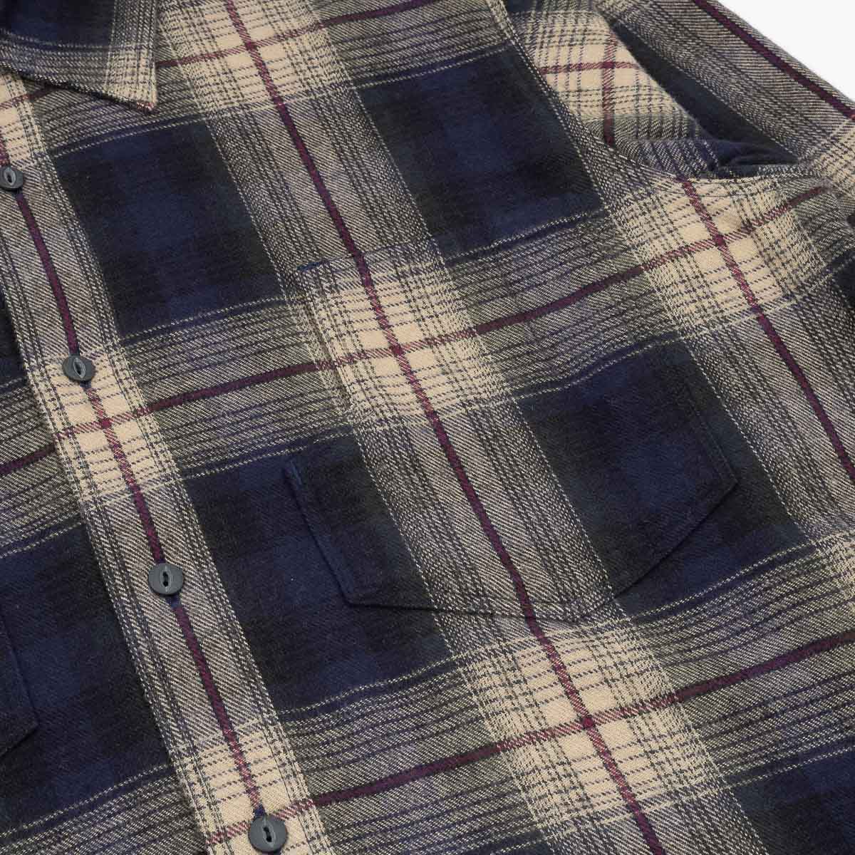 1937 Roamer Shirt - Blue/Beige Check Flannel
