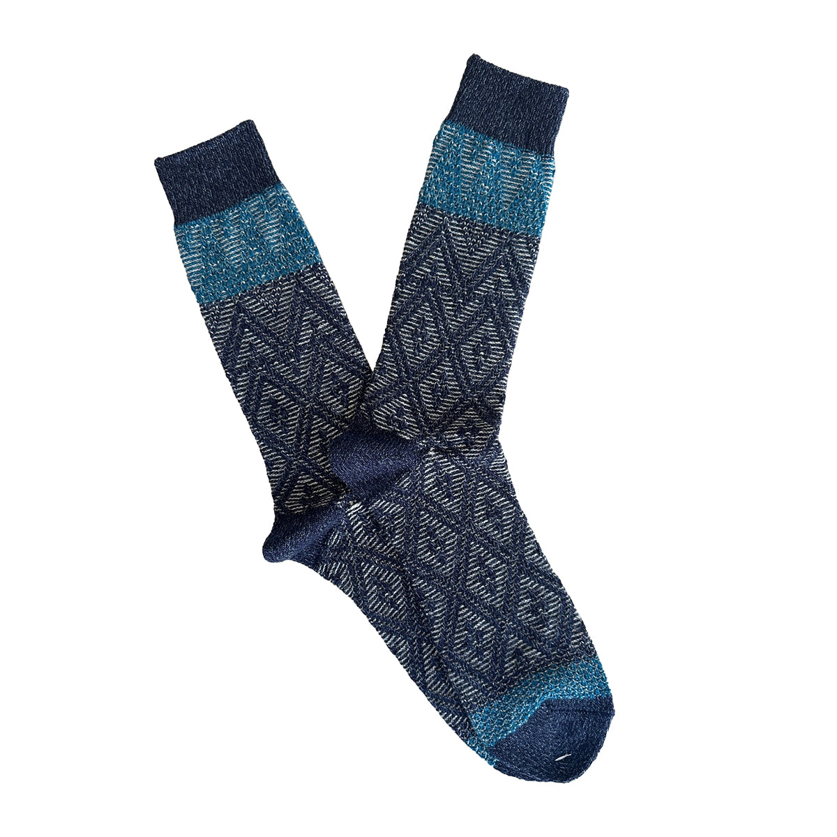 Mountain Snow Crew Sock - Navy