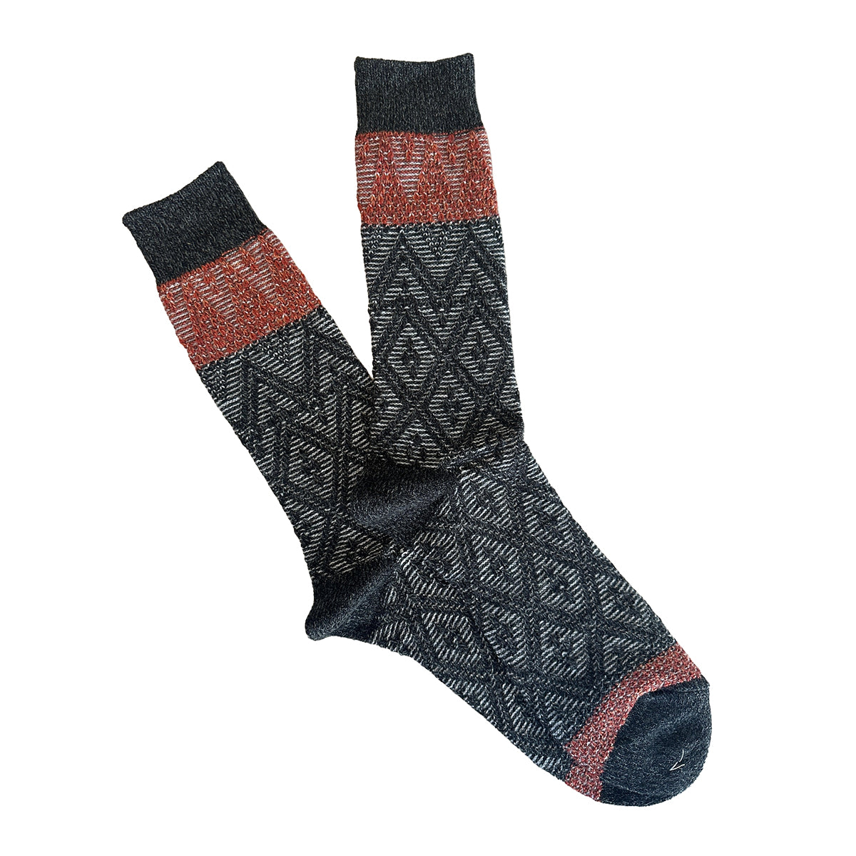 Mountain Snow Crew Sock - Black