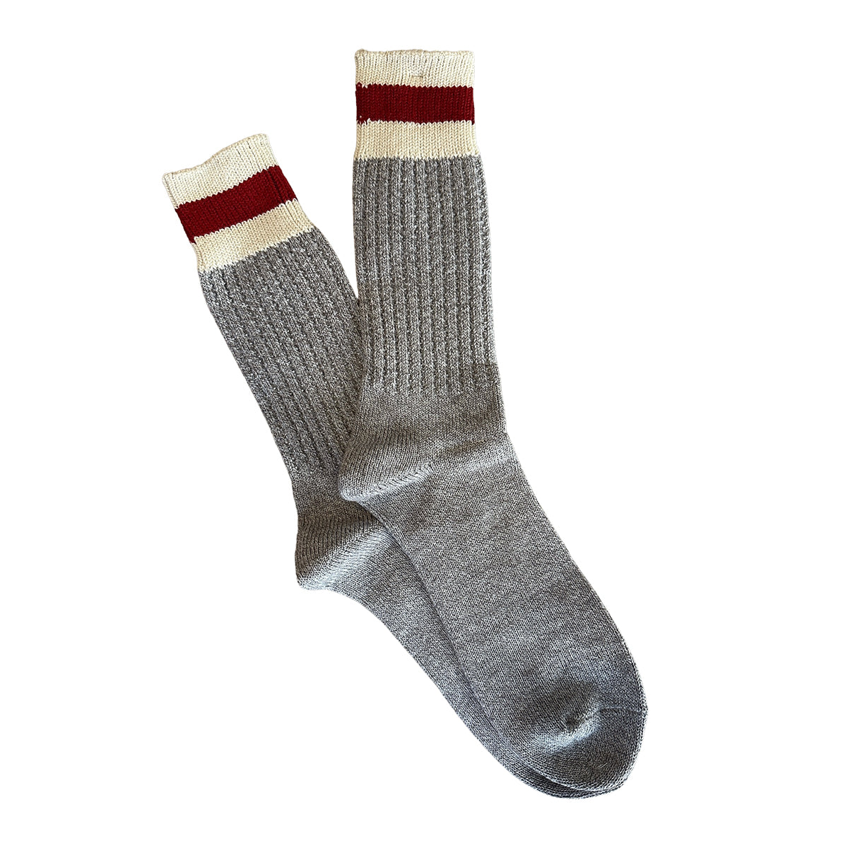 Tuff Cuff Stripe Sock - L Grey
