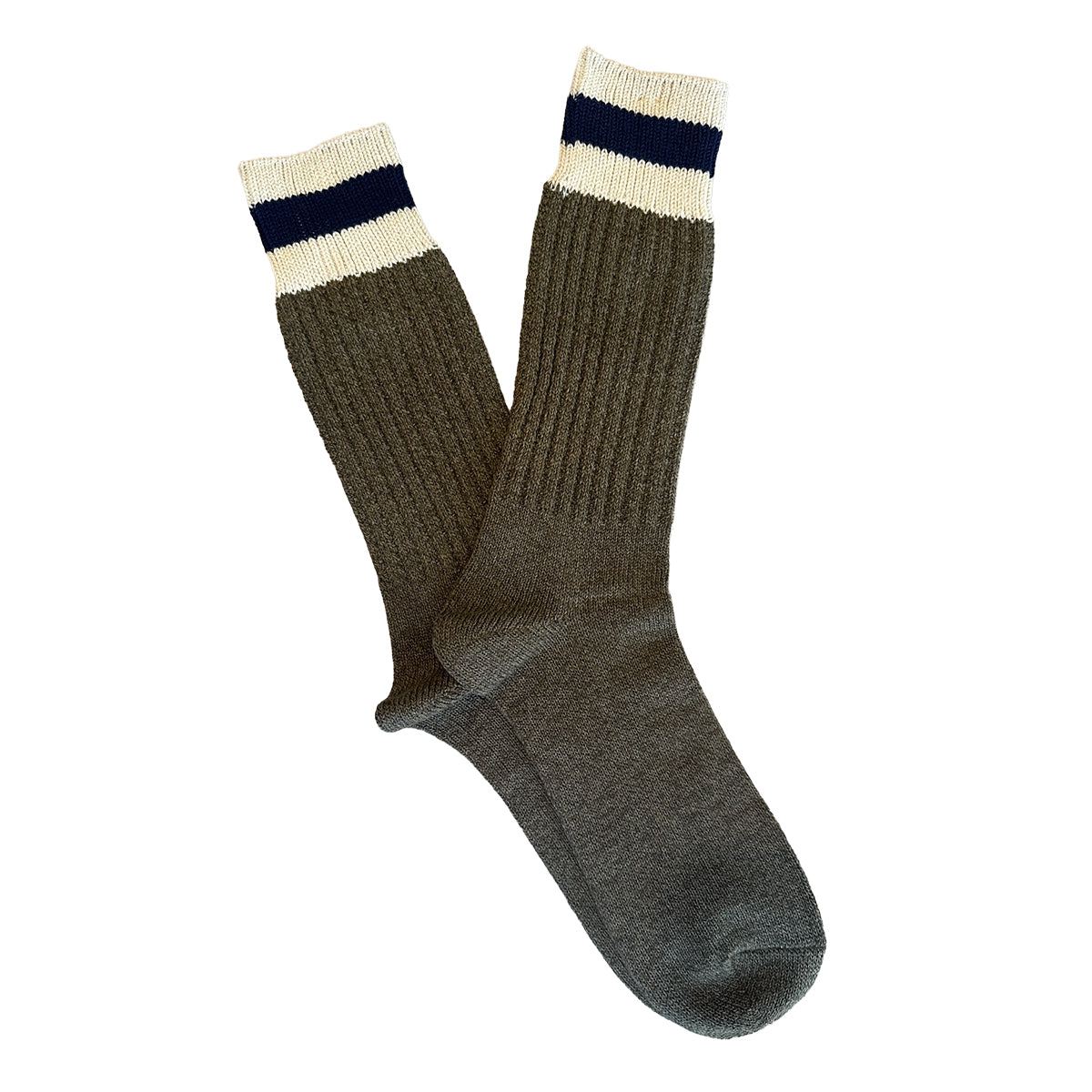 Tuff Cuff Stripe Sock - Moss