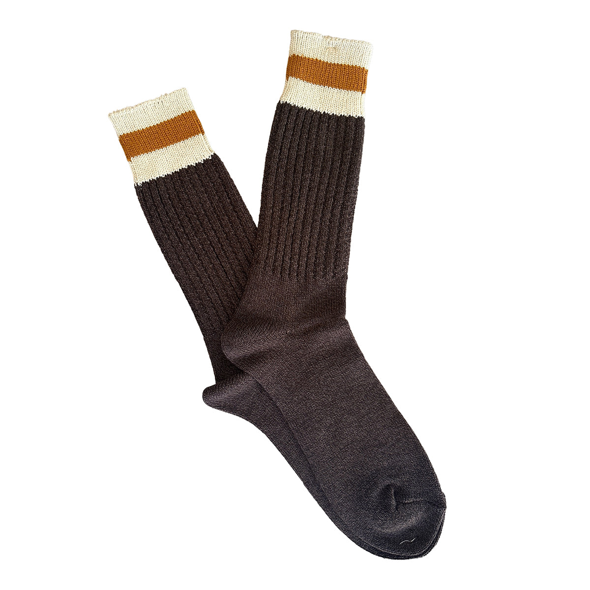 Tuff Cuff Stripe Sock - D Brown