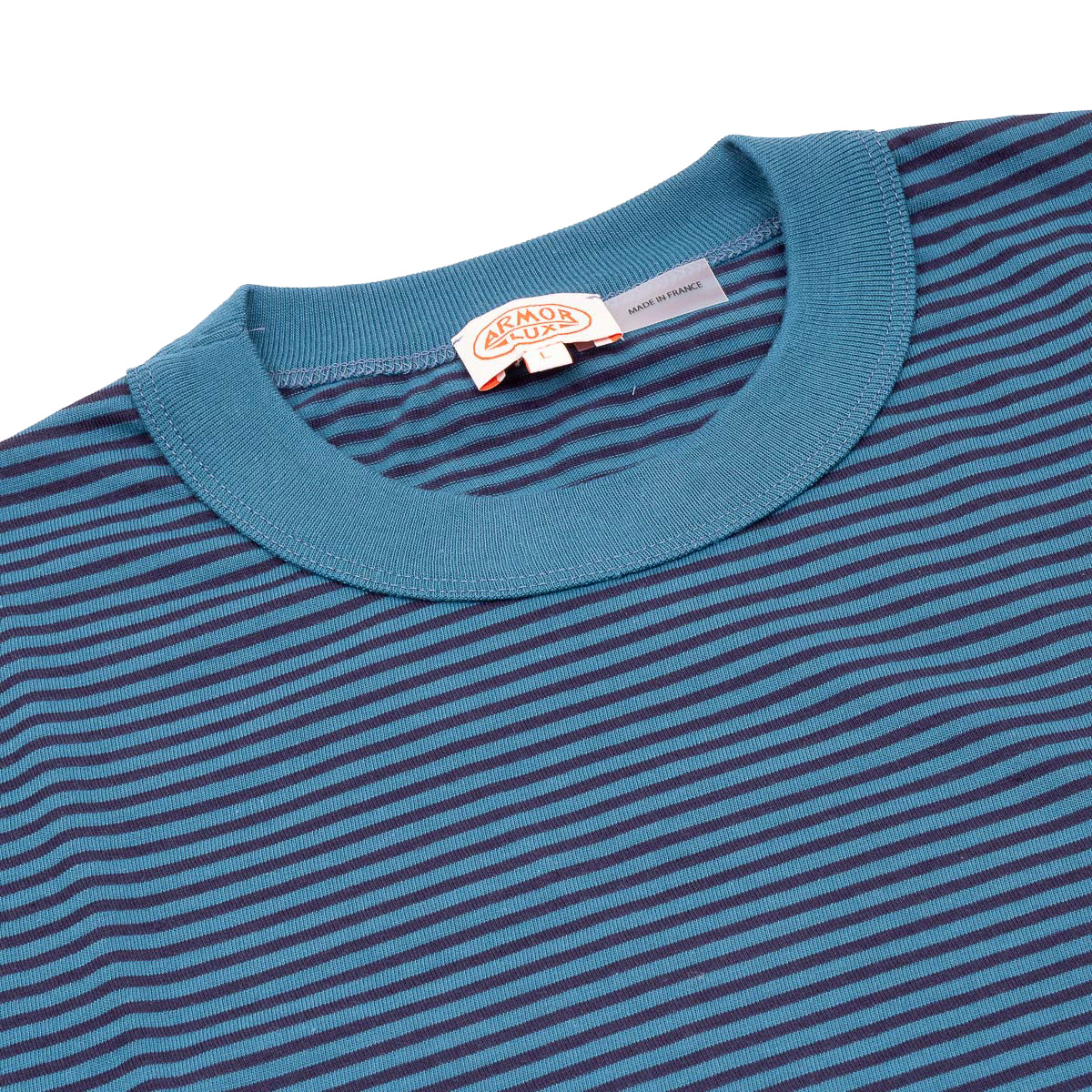 Striped Callac T-Shirt - Ice Blue/Marine Deep