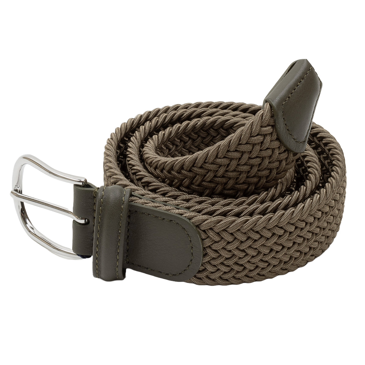 Belt - Light Brown Woven Elasticated