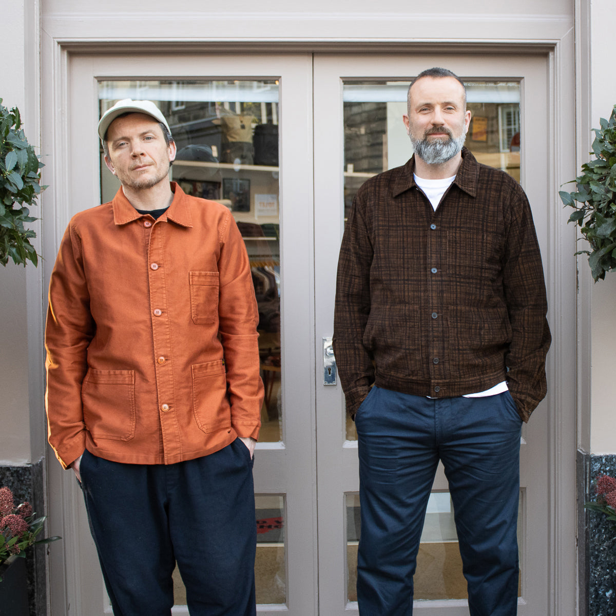 Uniform Jacket - Brown Check Cord Seersucker