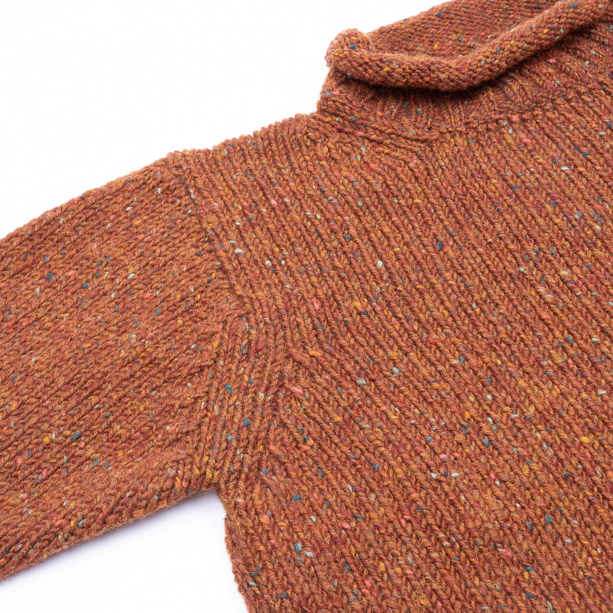 Low Curled Wool Sweater - Copper