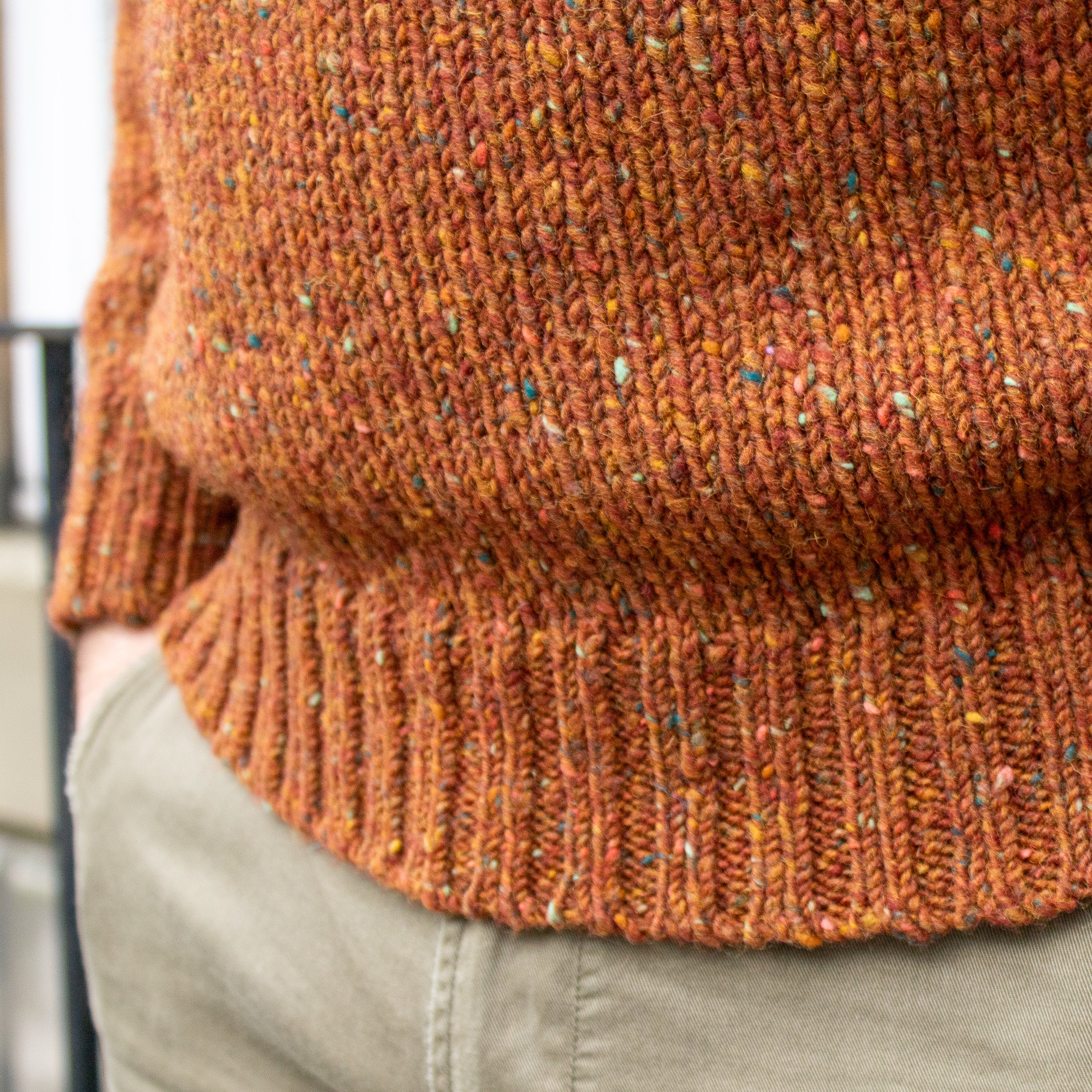 Low Curled Wool Sweater - Copper