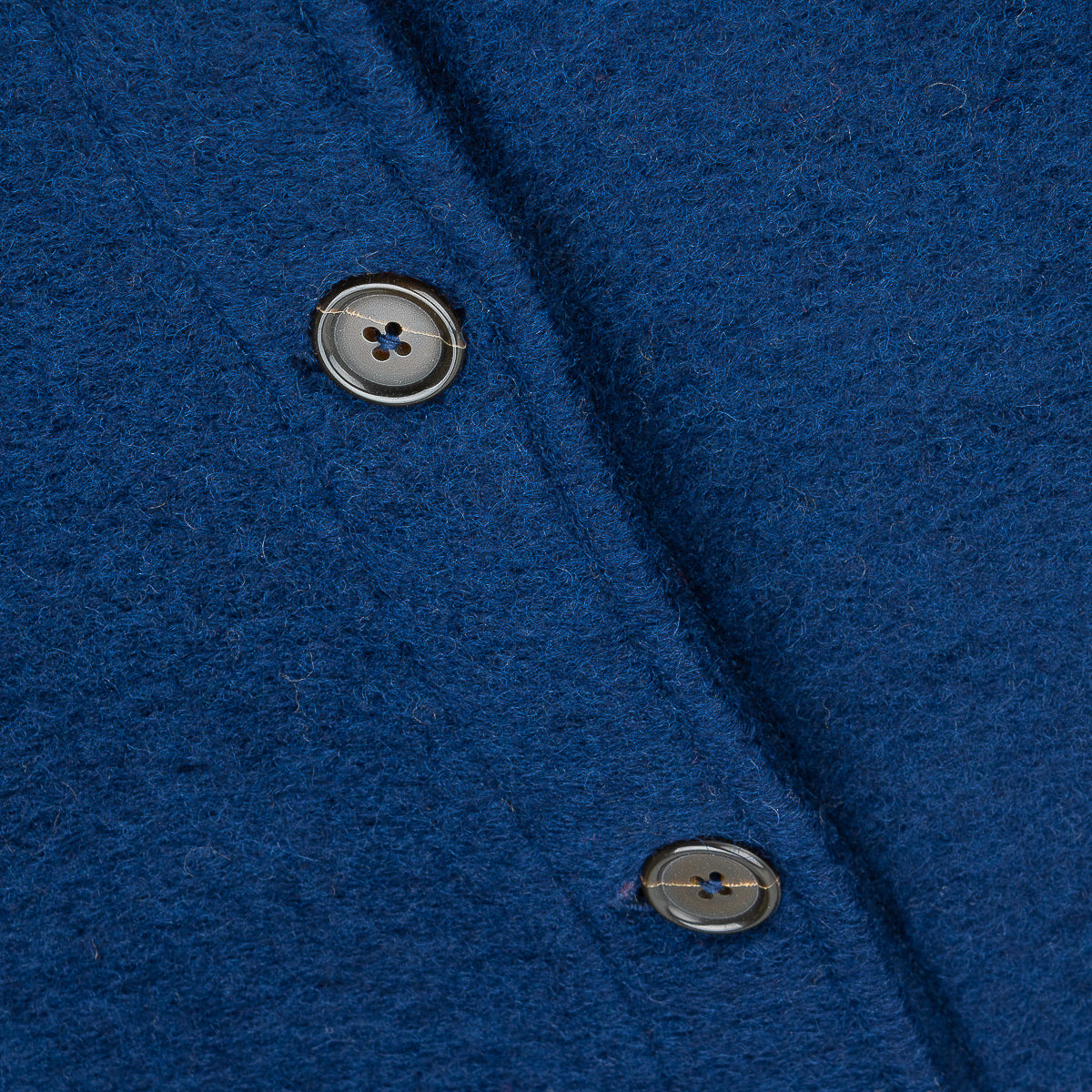 Button Front Bomber - Indigo/Lovat Wool Fleece