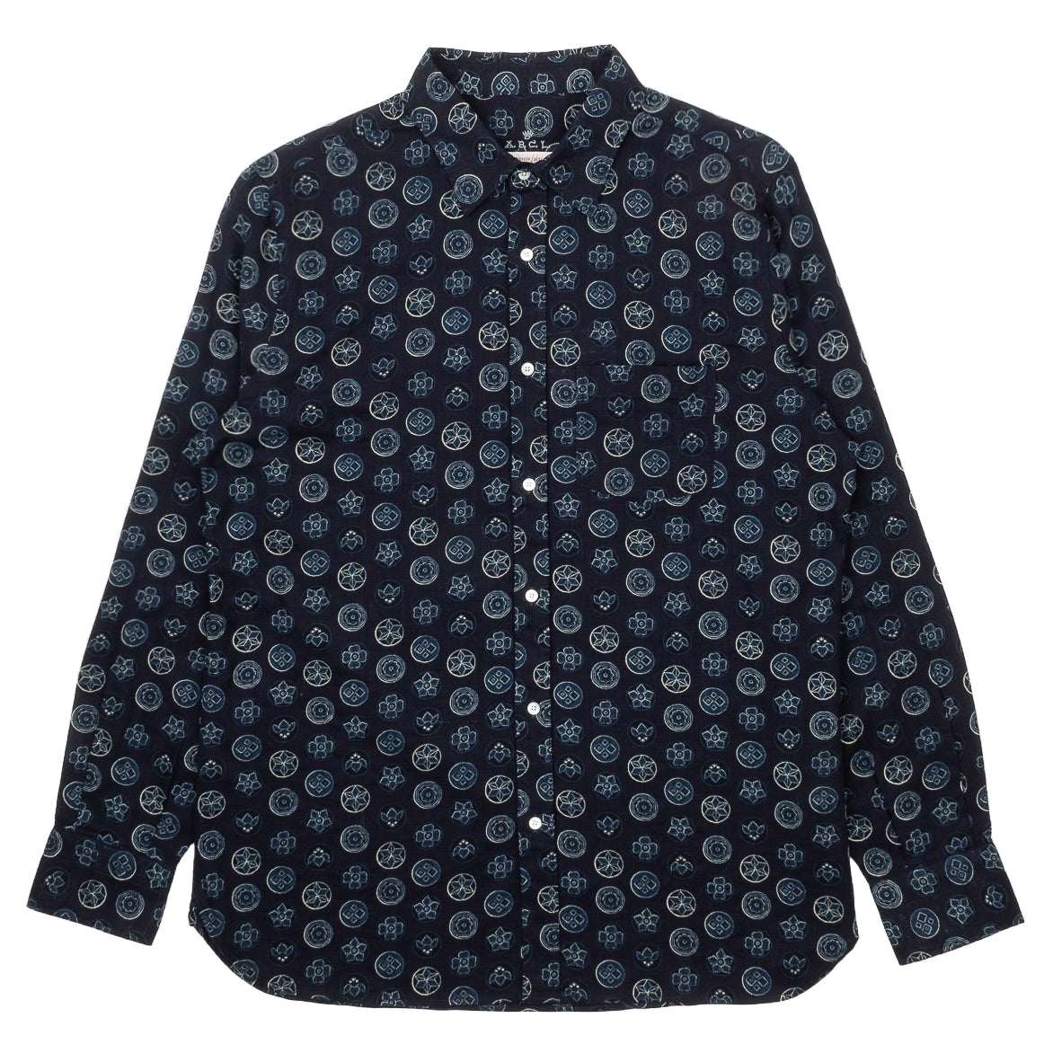 York Japanese Print Shirt - Navy