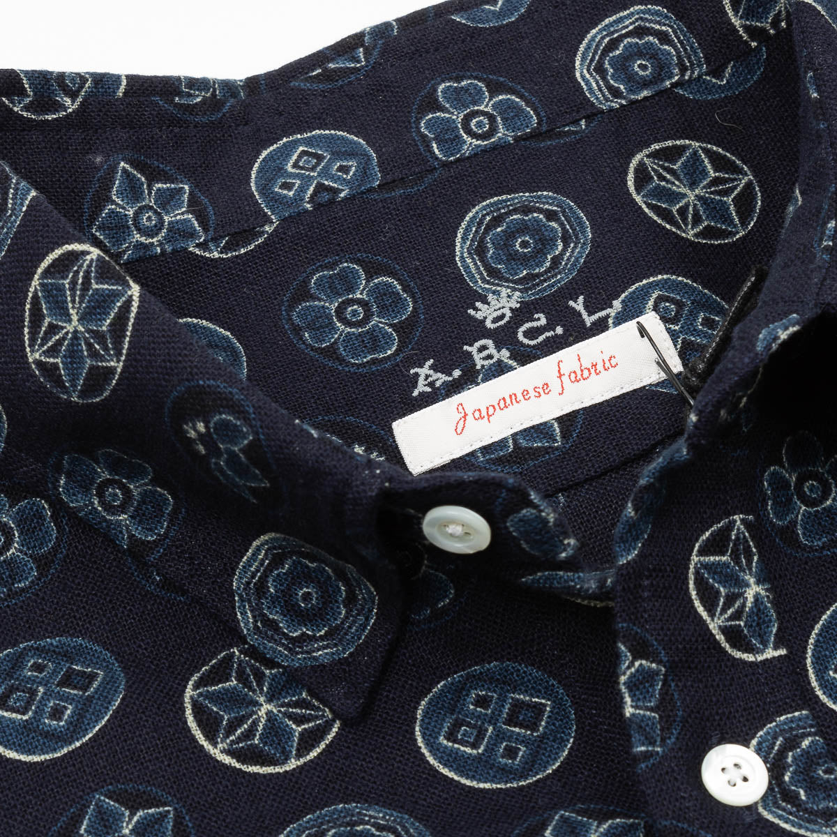 York Japanese Print Shirt - Navy