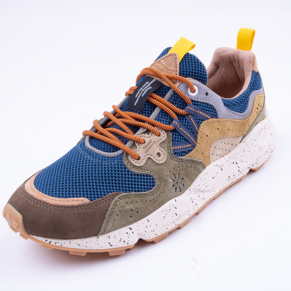 Yamano 3 Man Trainers - Blue/Brown/Stone