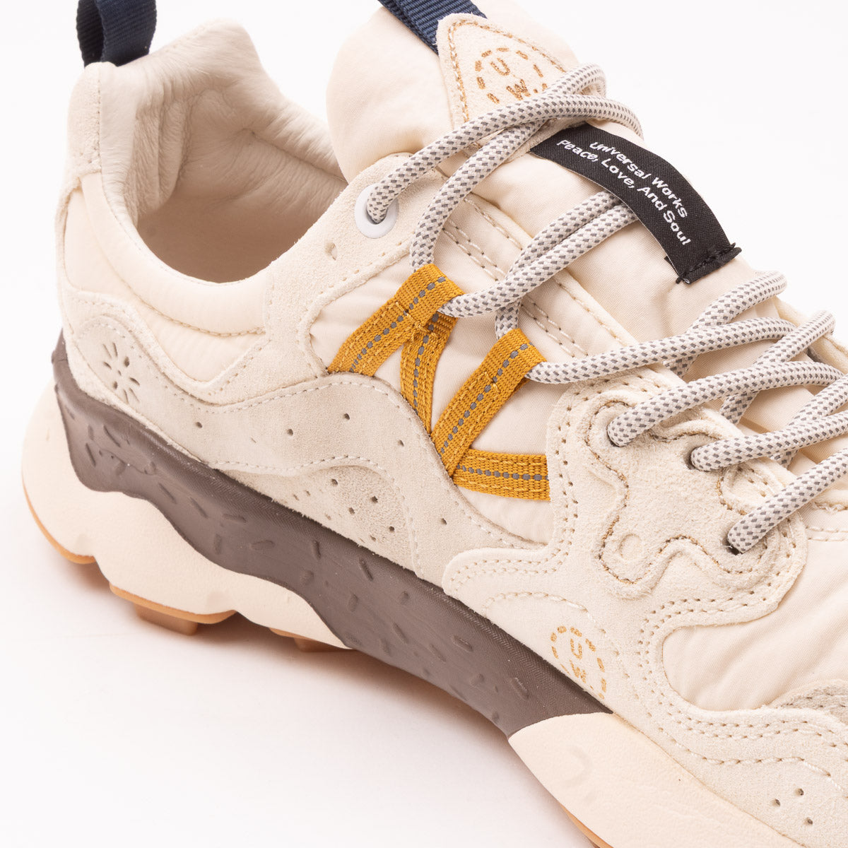 Universal Works x Flower Mountain Yamano 3 Trainers - Ecru/Light Brown