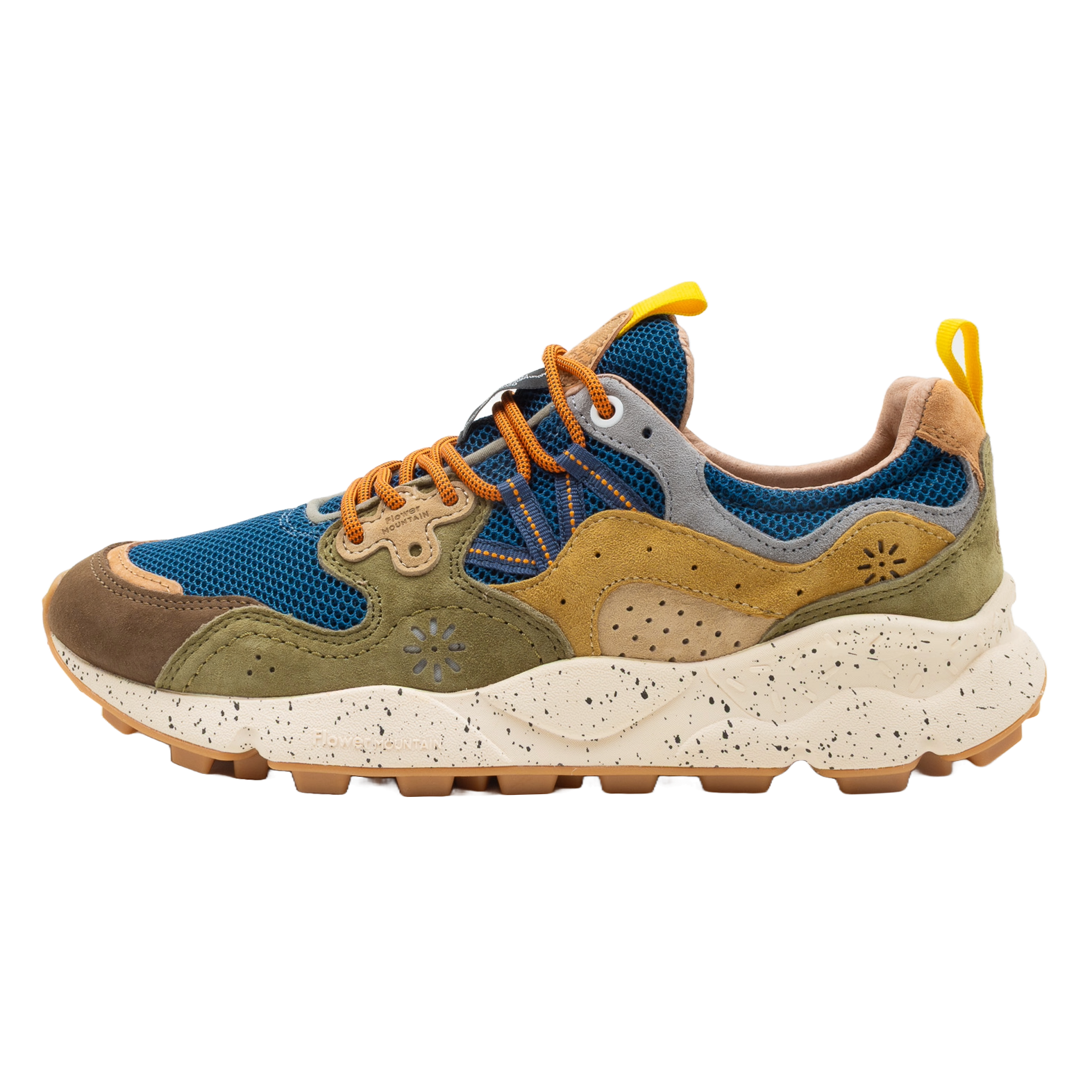 Yamano 3 Man Trainers - Blue/Brown/Stone