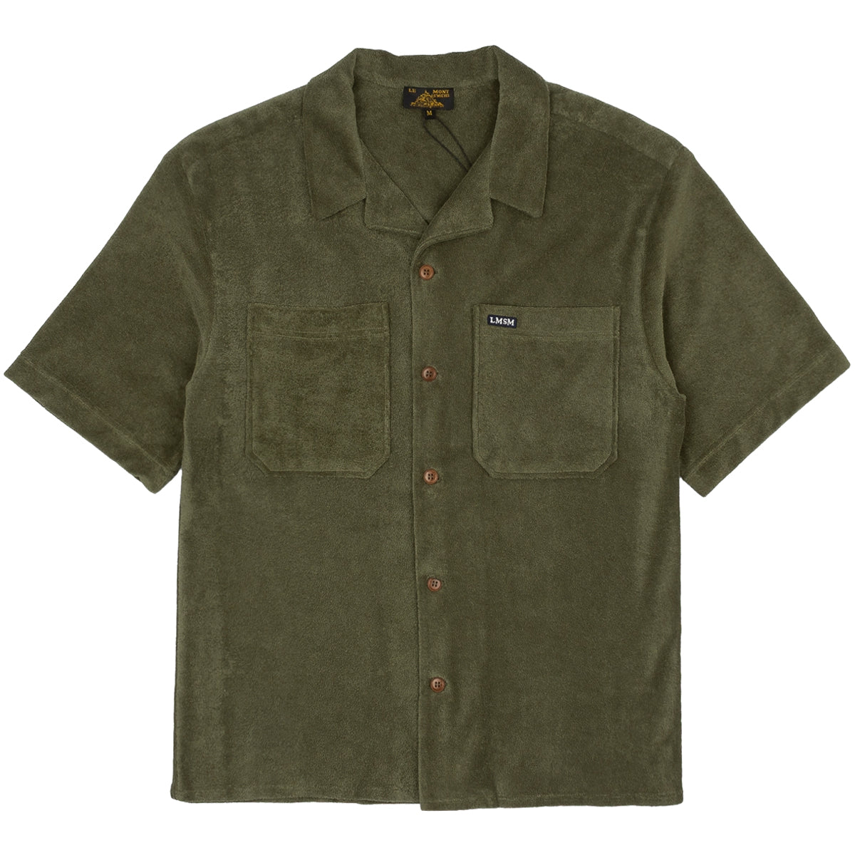 Calfe Button Down Terry Polo - Khaki