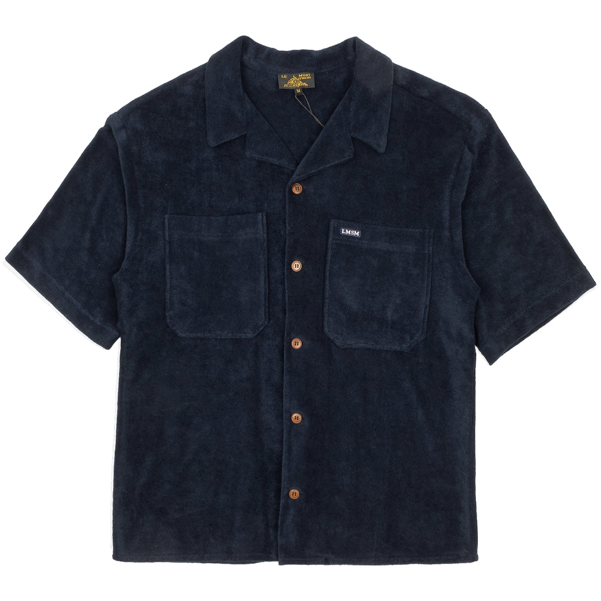 Calfe Button Down Terry Polo - Navy