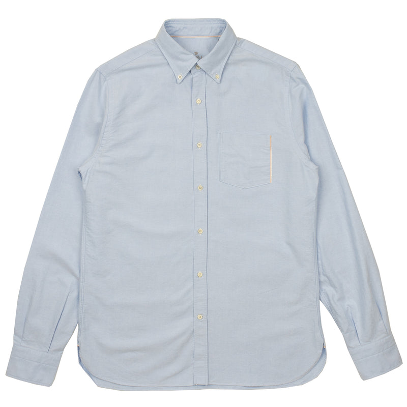 Button Down Azure Oxford Shirt - Light Blue Selvedge