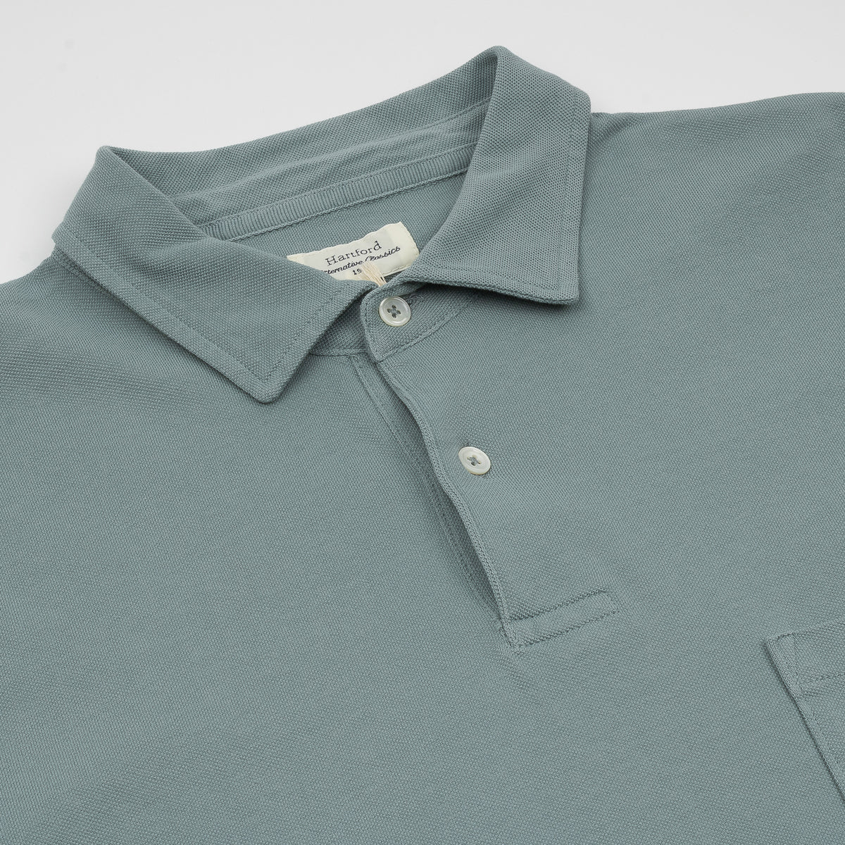 Pique Knitted Polo - Celadon