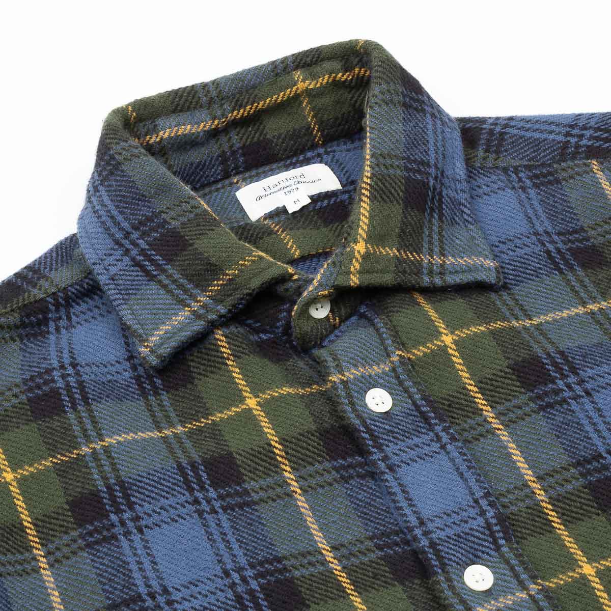 Paul Shirt 11025 - Indigo & Green #02