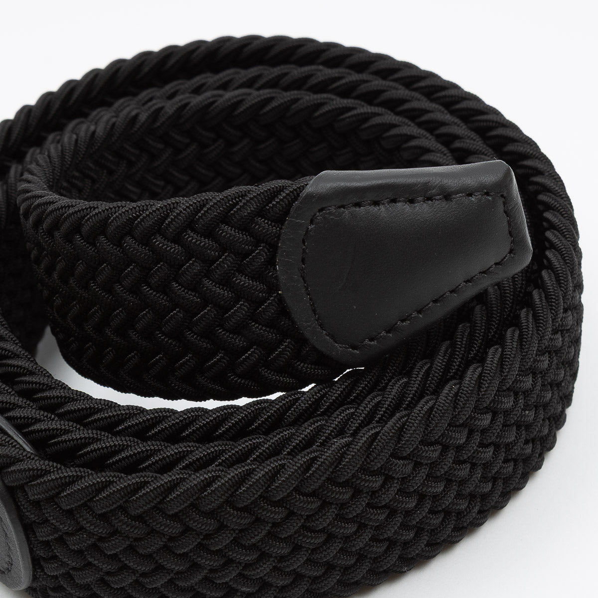 Belt - Black Woven Elasticated