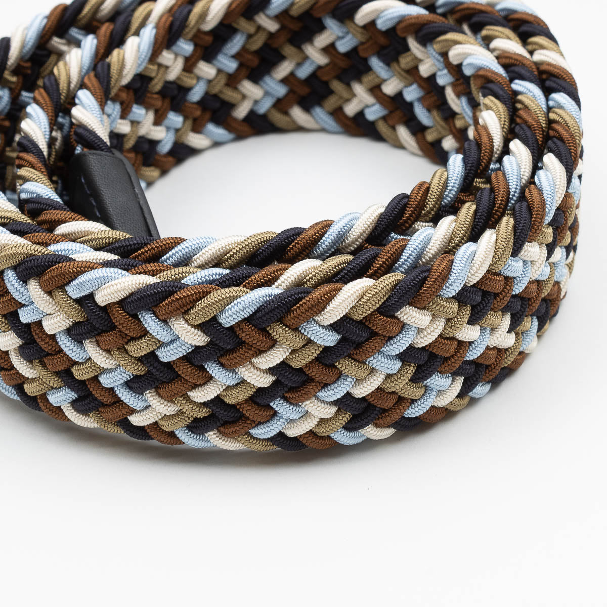 Belt - Blue/Gold/White Woven Elasticated