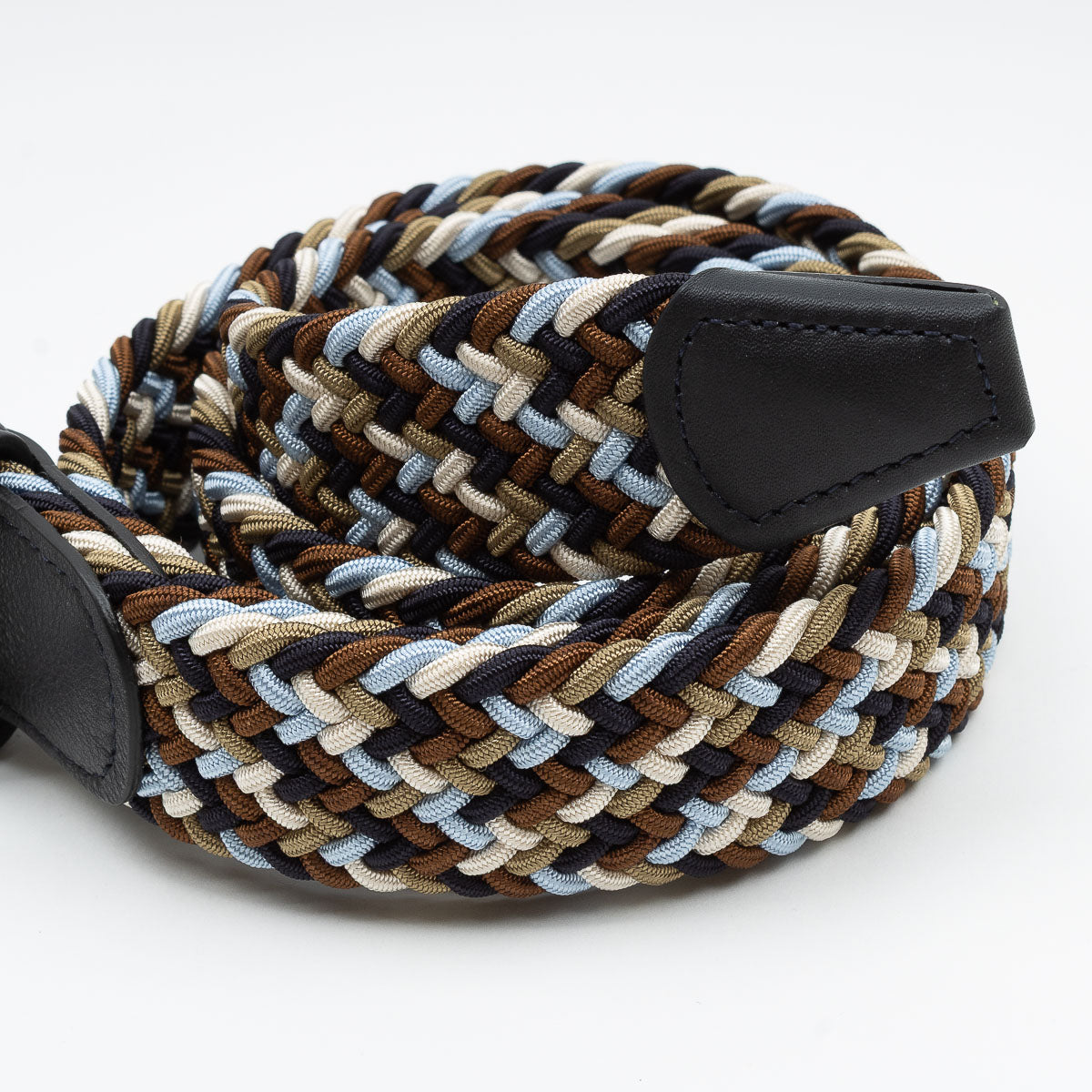 Belt - Blue/Gold/White Woven Elasticated