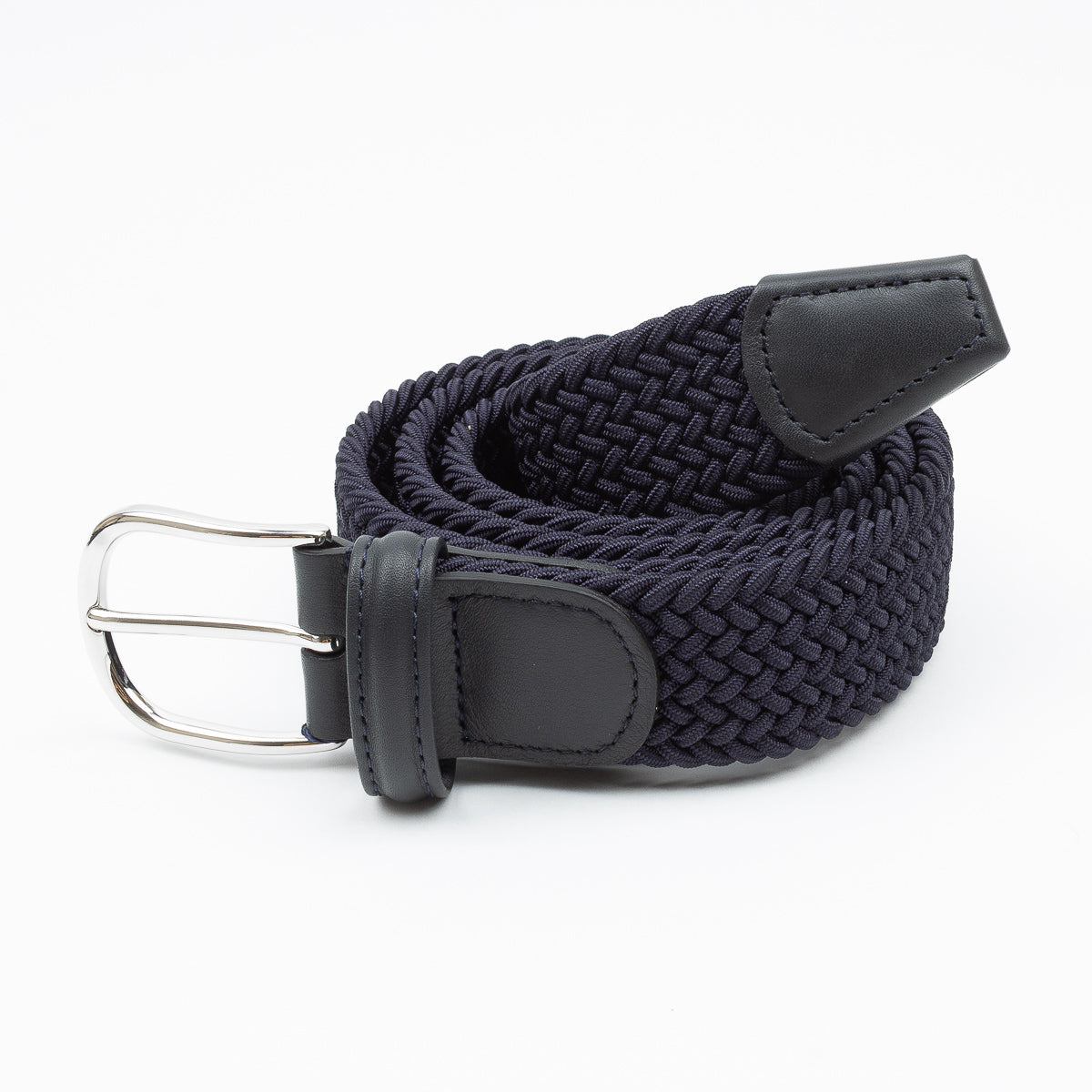 Belt - Navy Woven Elasticated