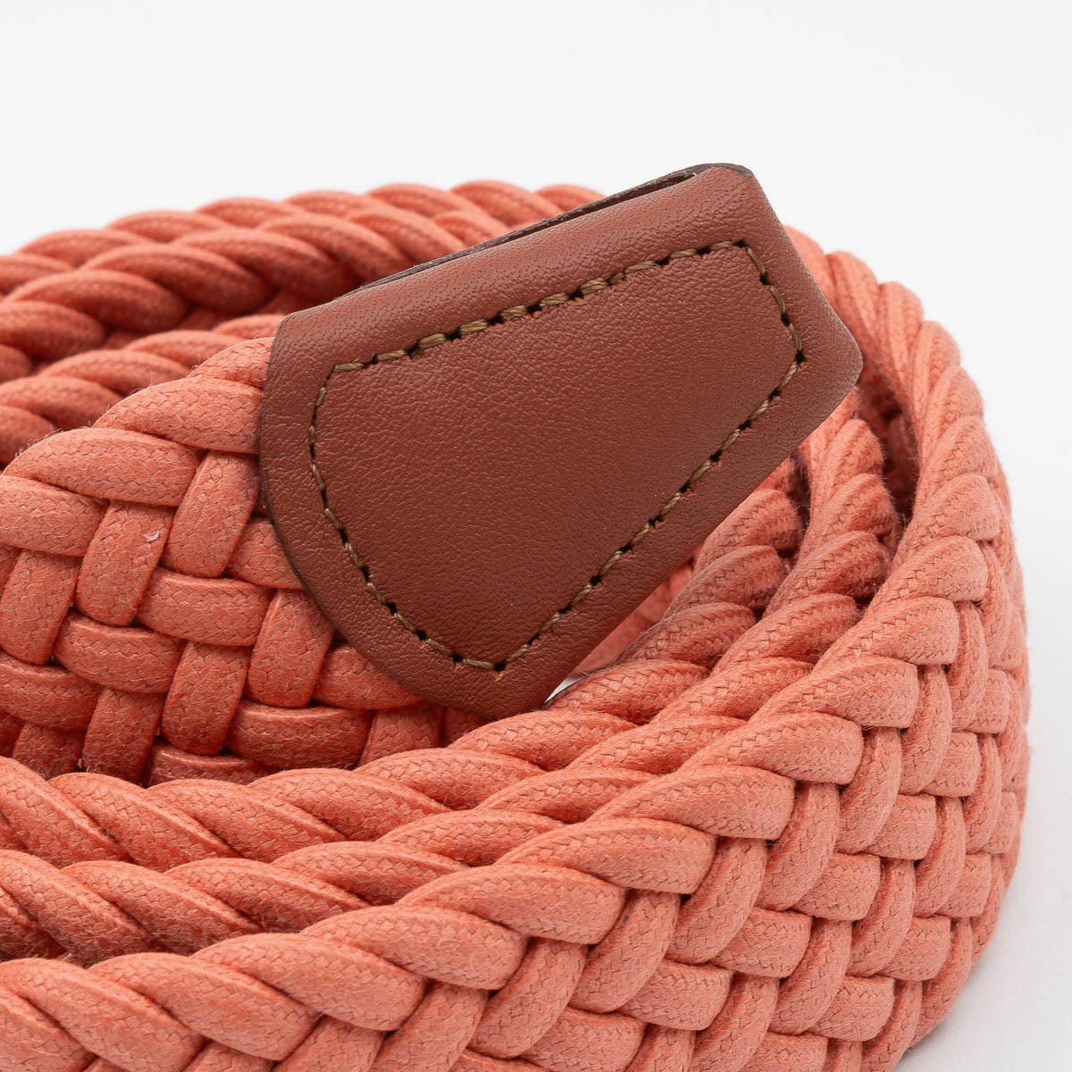 Belt - Coral Large Woven Elasticated