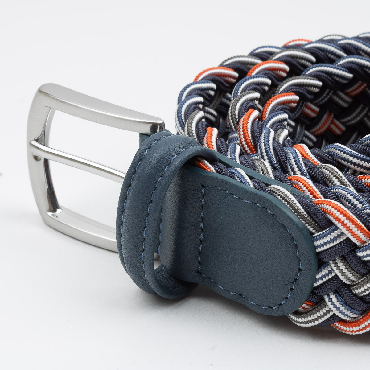 Belt - Blue/Red/White Large Woven Elasticated