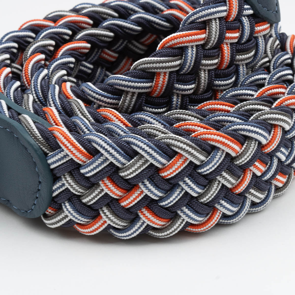 Belt - Blue/Red/White Large Woven Elasticated