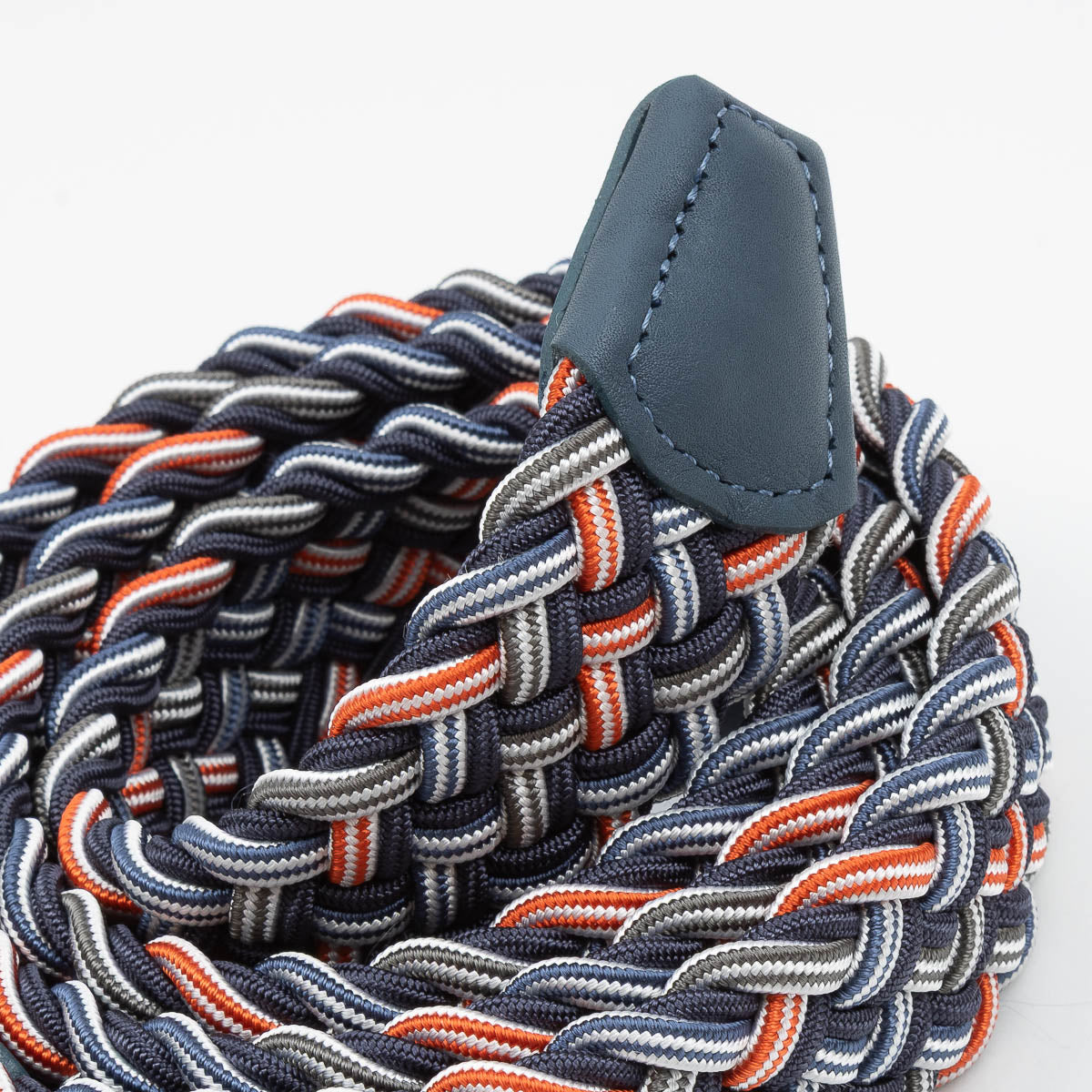 Belt - Blue/Red/White Large Woven Elasticated
