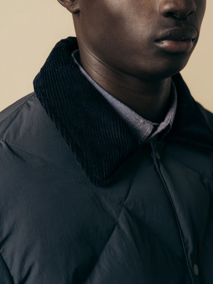 Dunbar Padded Jacket - Charcoal Recycled Nylon