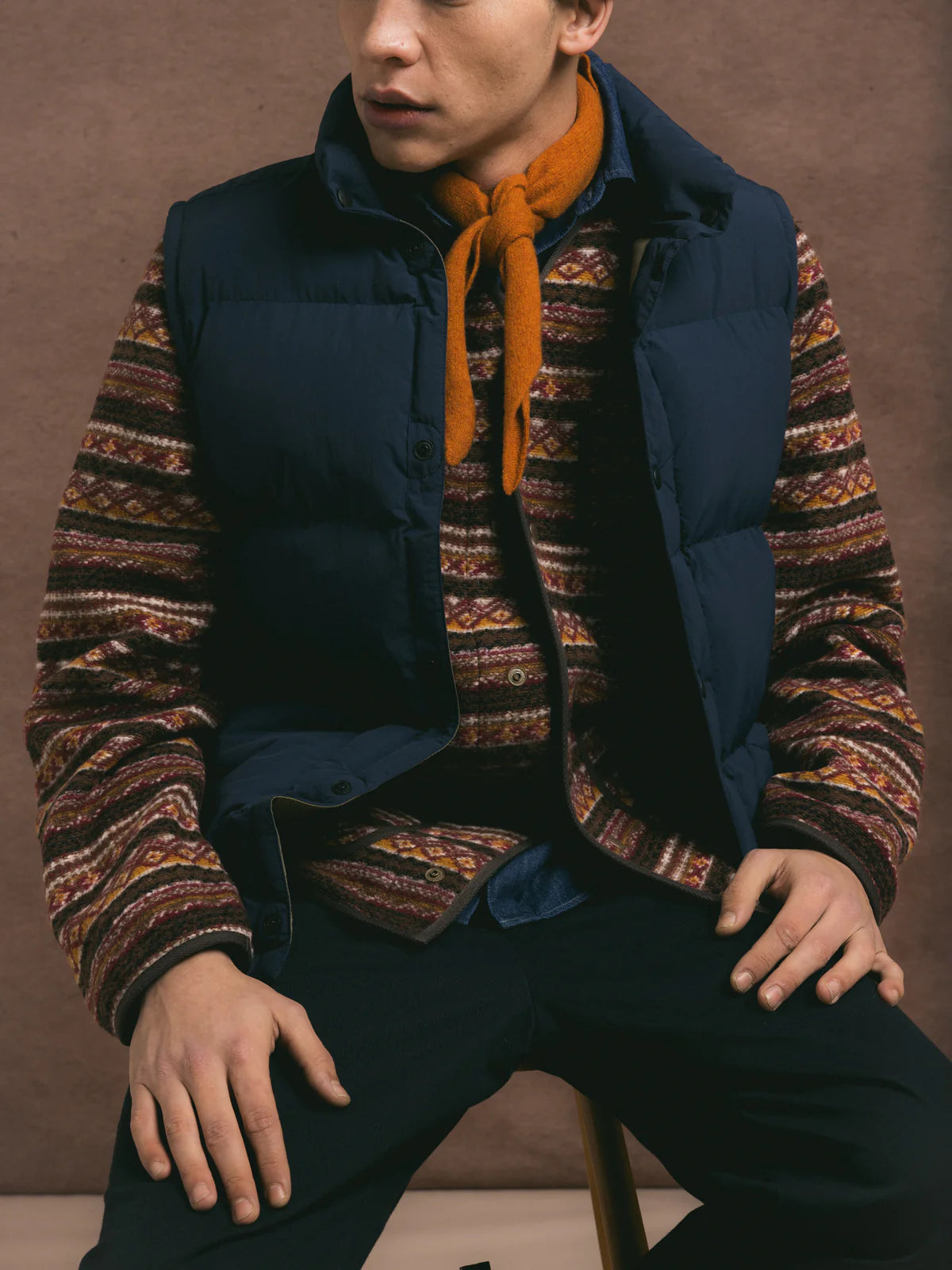 Alva Bandana - Orange Lambswool
