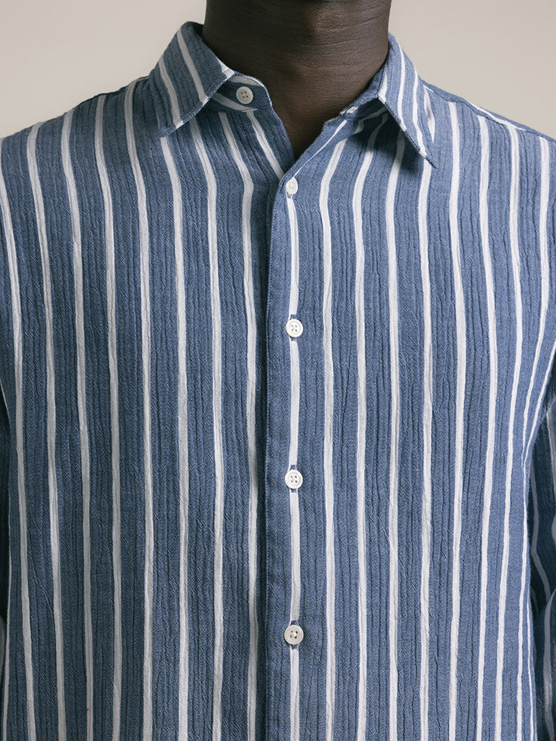 Dirleton Shirt - Denim Stripe