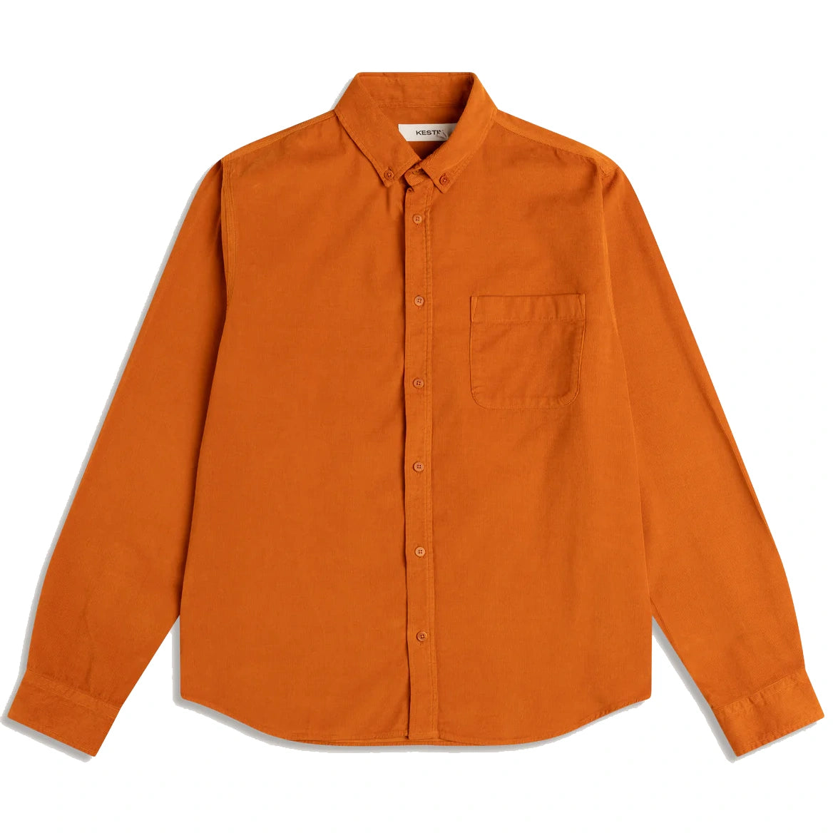 Raeburn Button Down Shirt - Burnt Orange Fine Cord