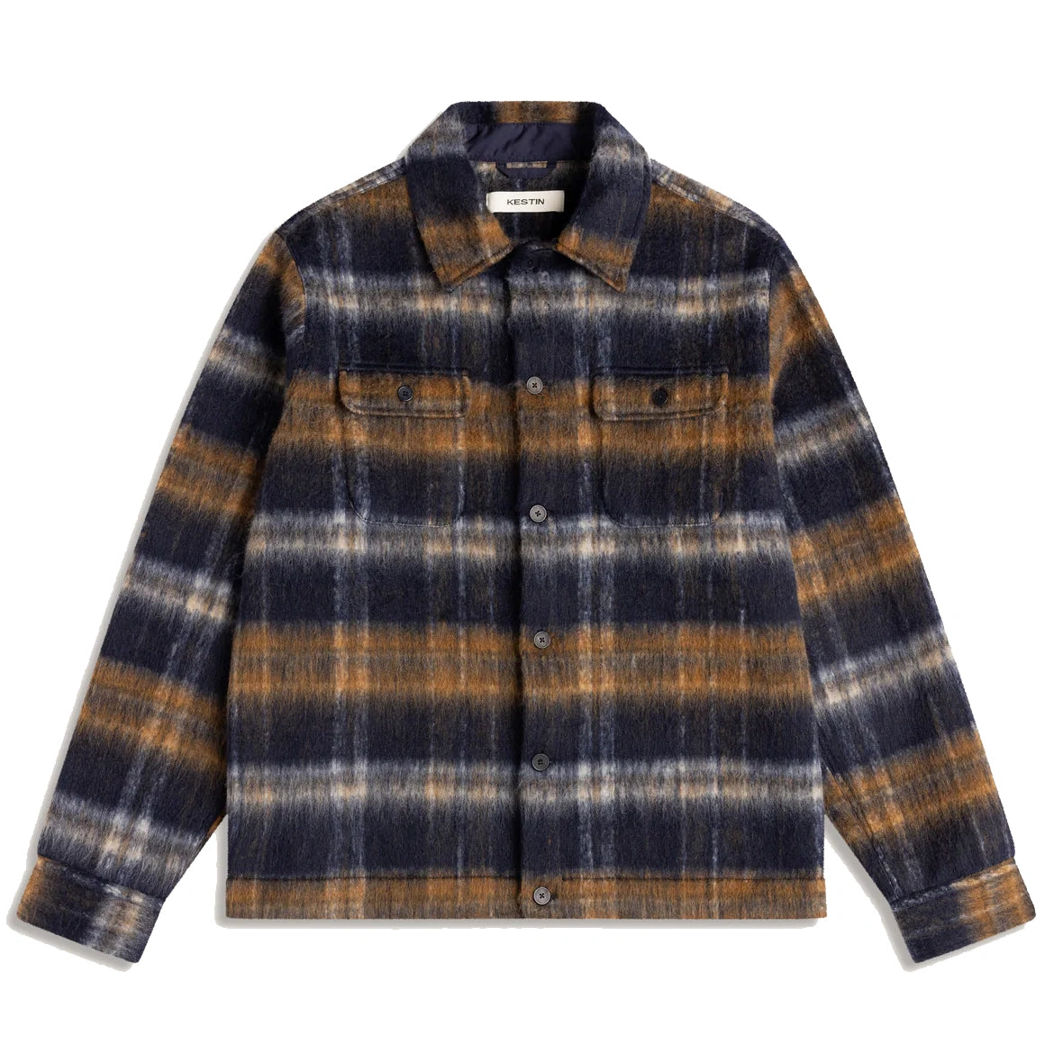 Haston Jacket - Navy Check Brushed Wool