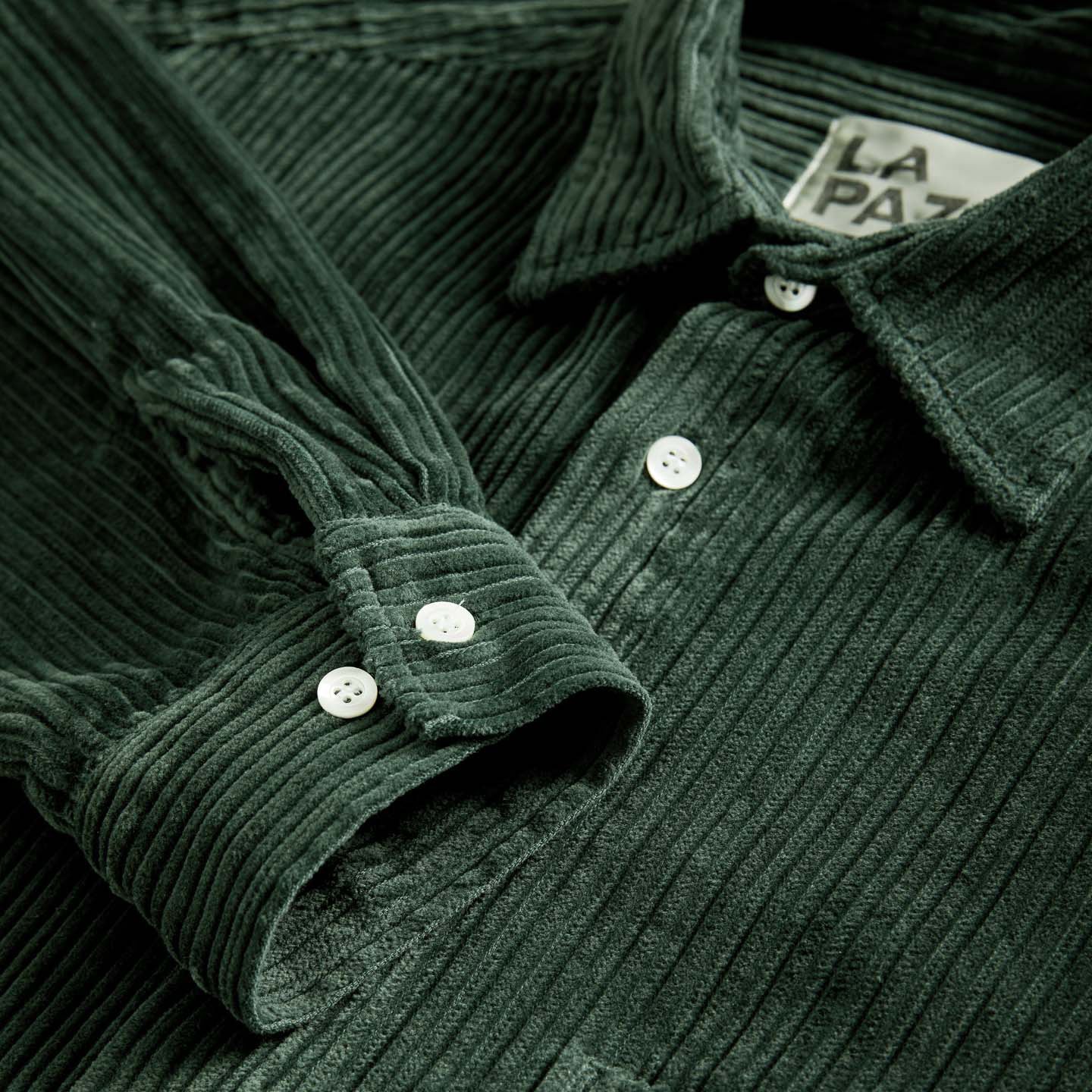 Carvalho Baggy Oversized Shirt - Dark Green Soft Cord