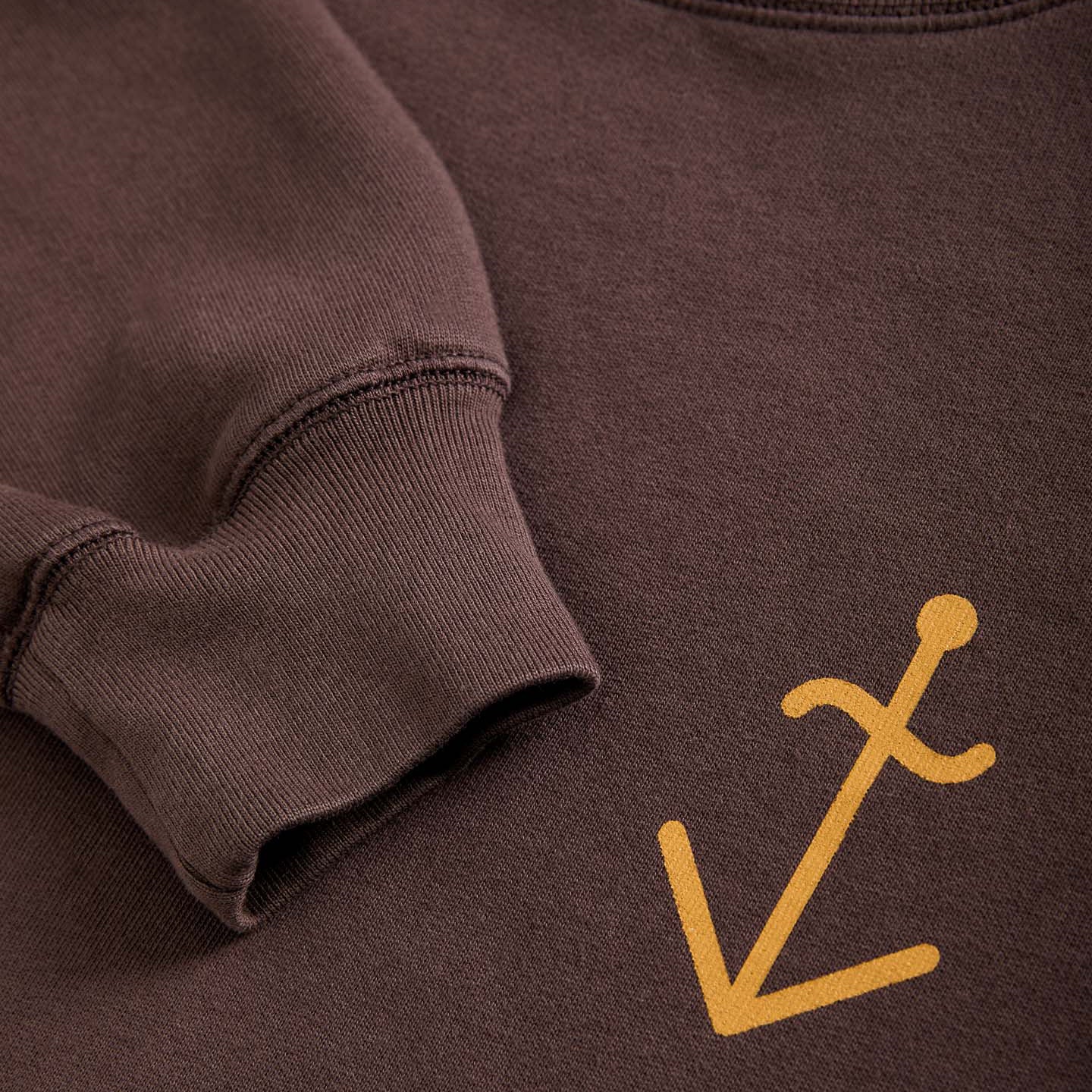 Cunha Logo Sweatshirt - Brown/Roasted Yellow Logo