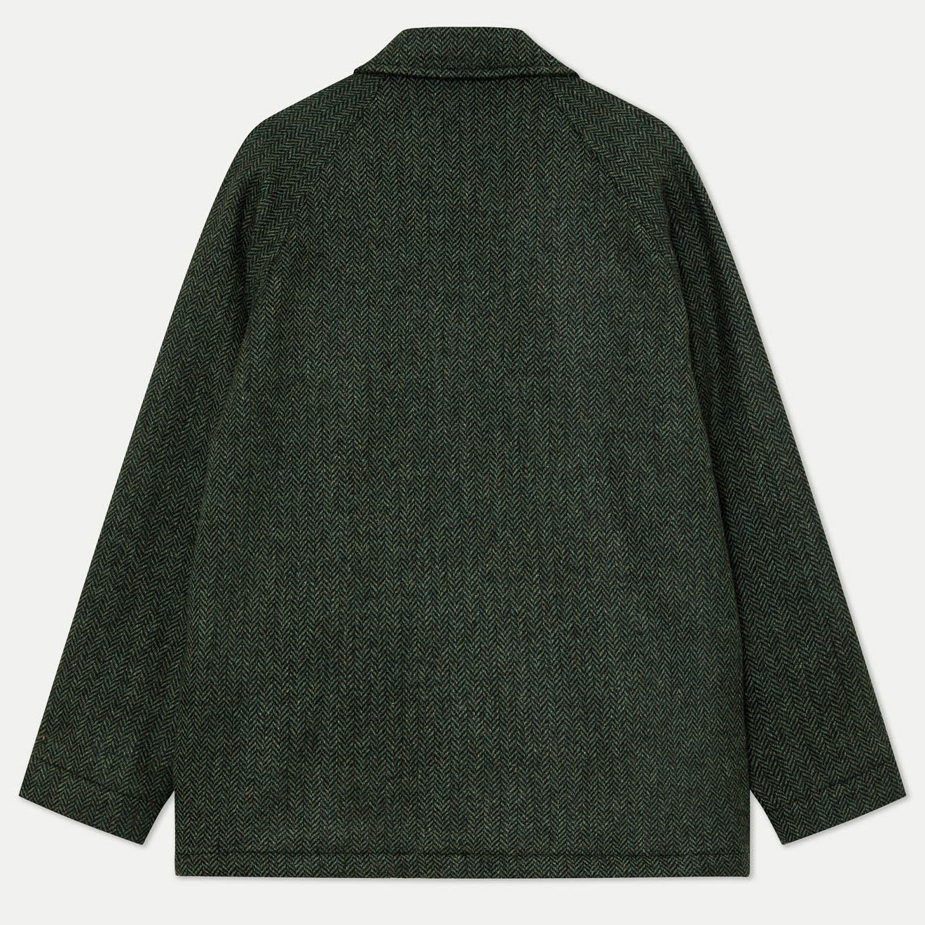 Mantero Expedition Wool Jacket - Black/Green Herringbone