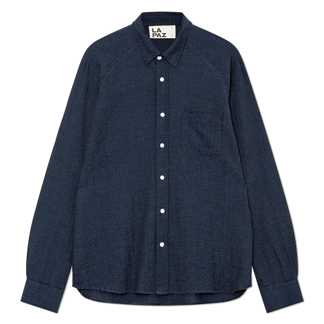 Mirra Raglan Sleeve Shirt - Black/Yves Blue Stripes