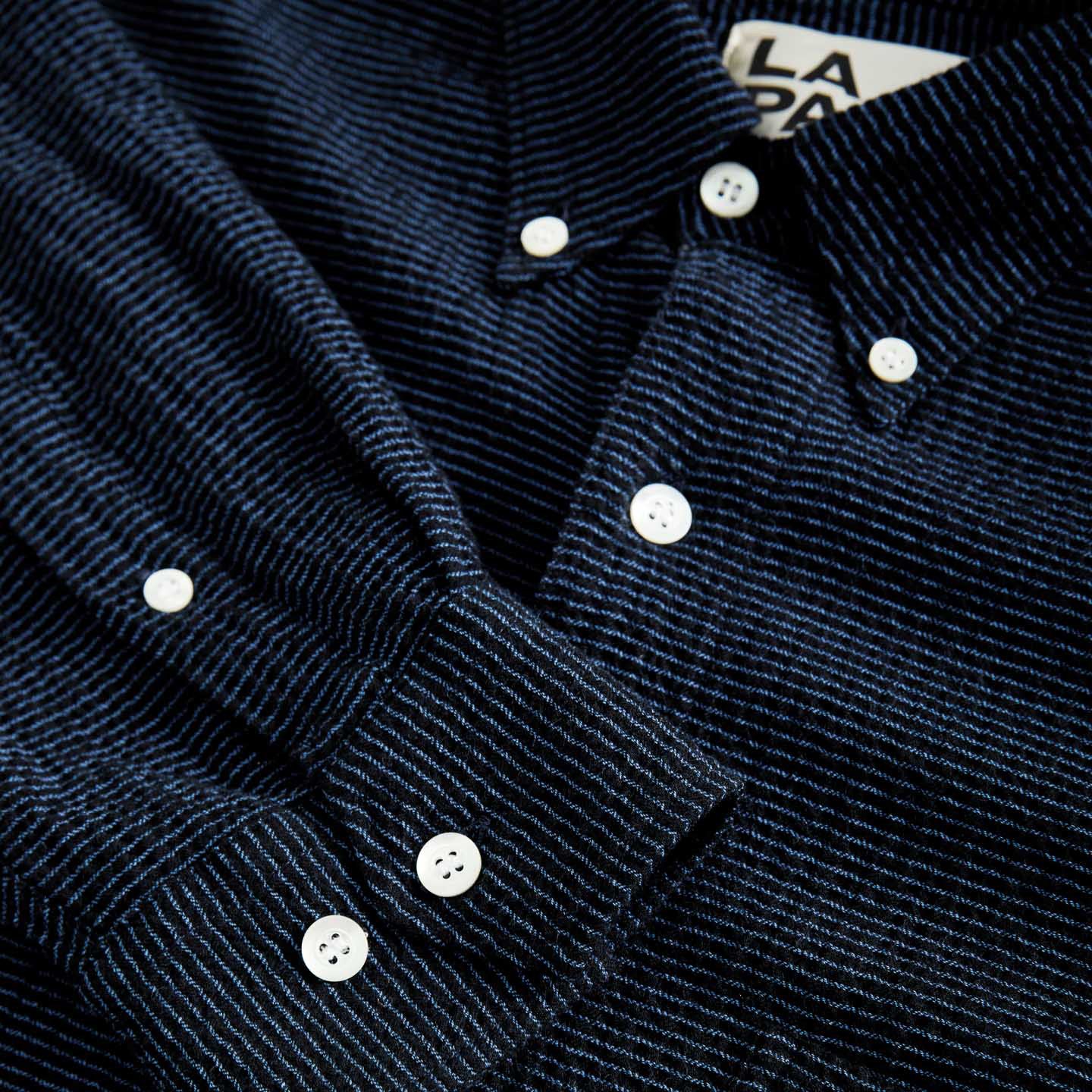 Mirra Raglan Sleeve Shirt - Black/Yves Blue Stripes