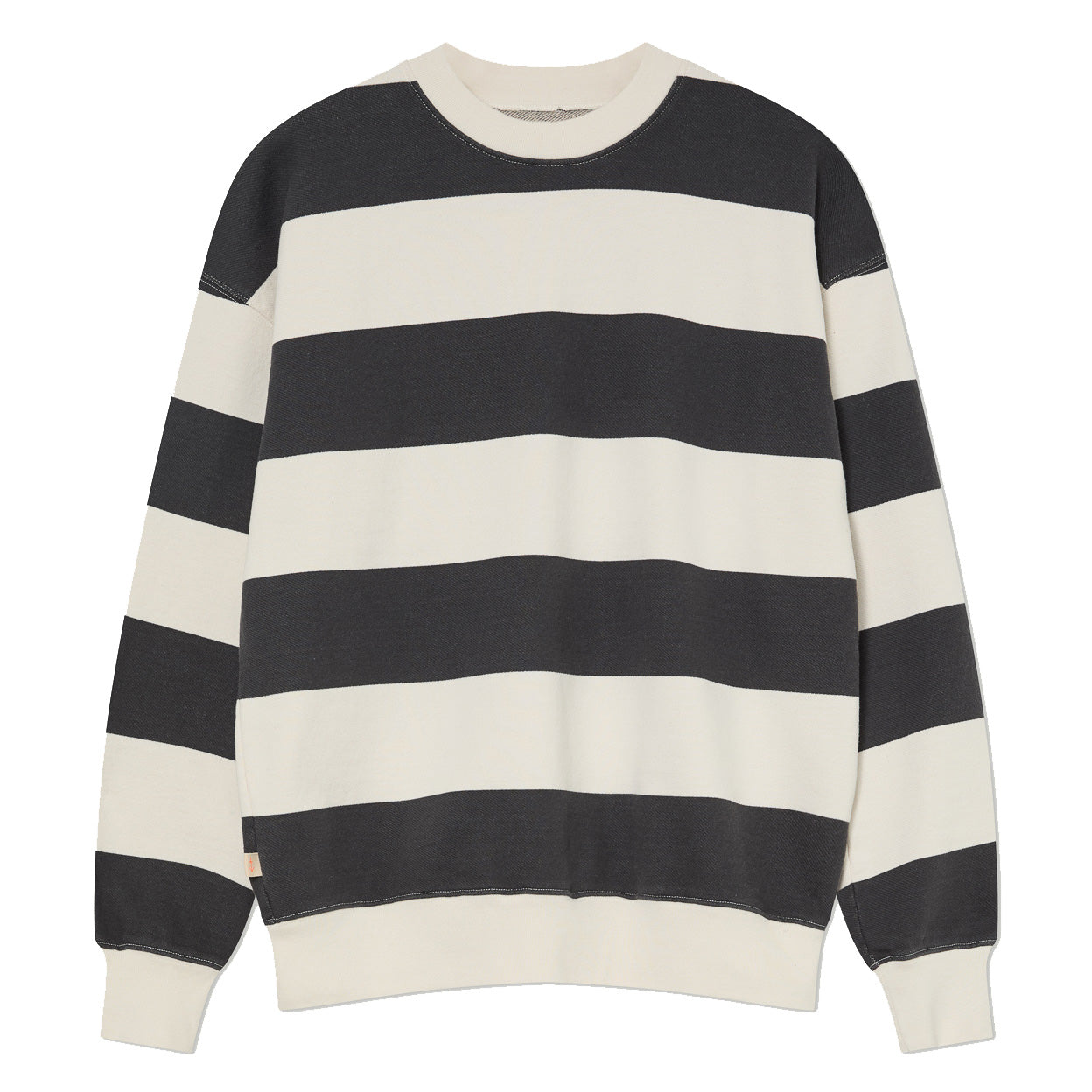 Paiva Drop Shoulder Sweatshirt - Dark Navy/Off-White Stripe