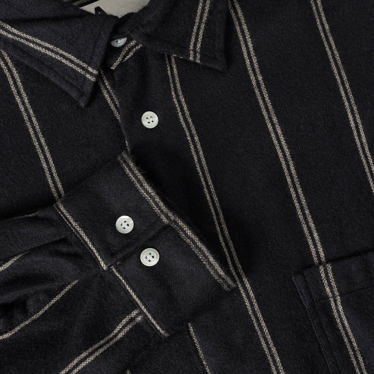 Carvalho Baggy Oversized Shirt - Black/Ecru Stripes