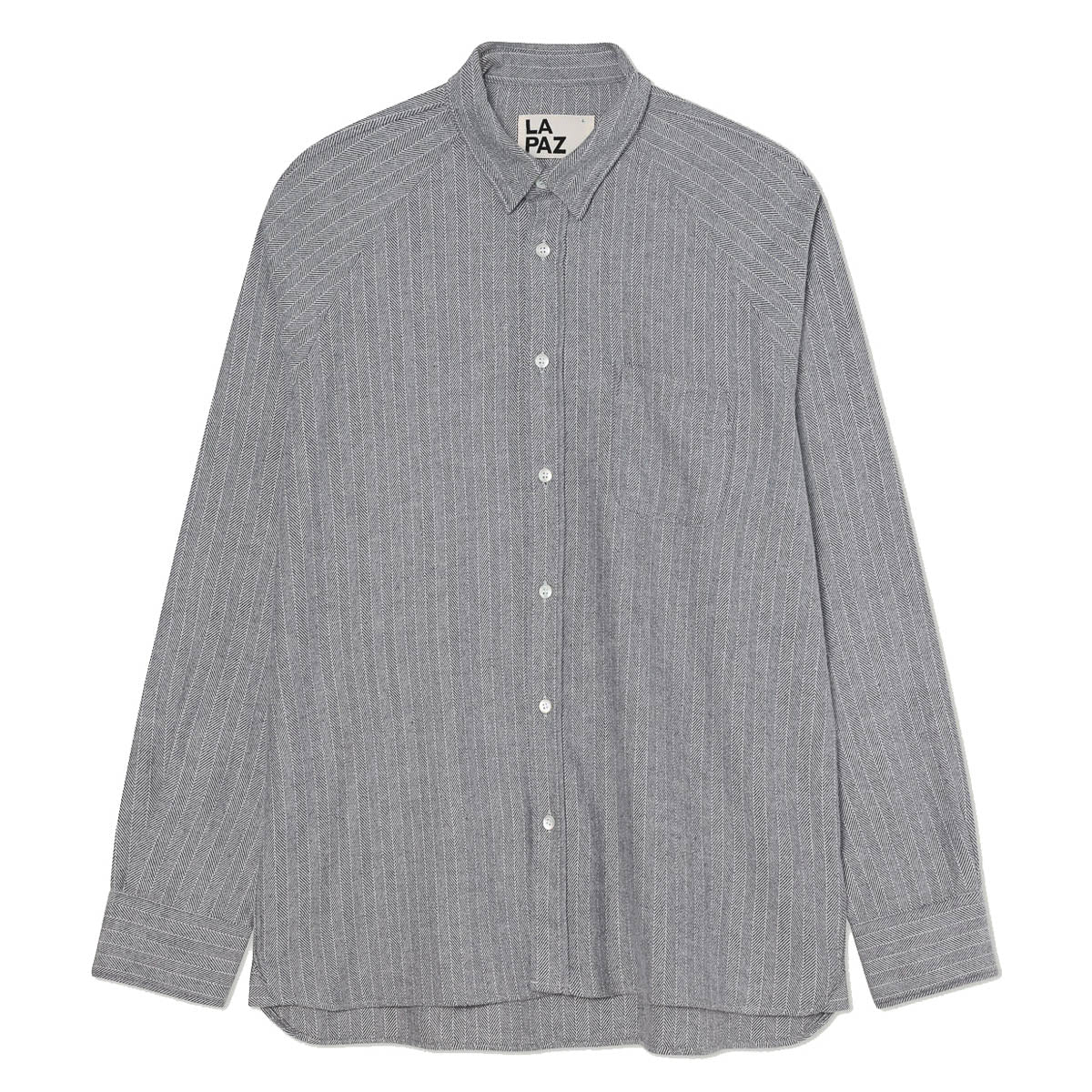 Mirra Raglan Sleeve Shirt - Graphite Herringbone