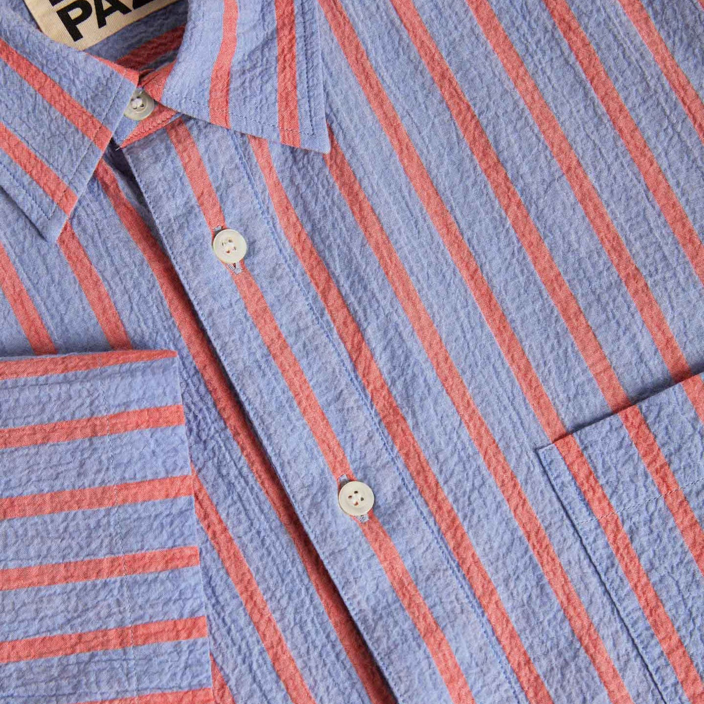 Alegre Printed Pattern Shirt - Sunrise/Wind Blue Stripes