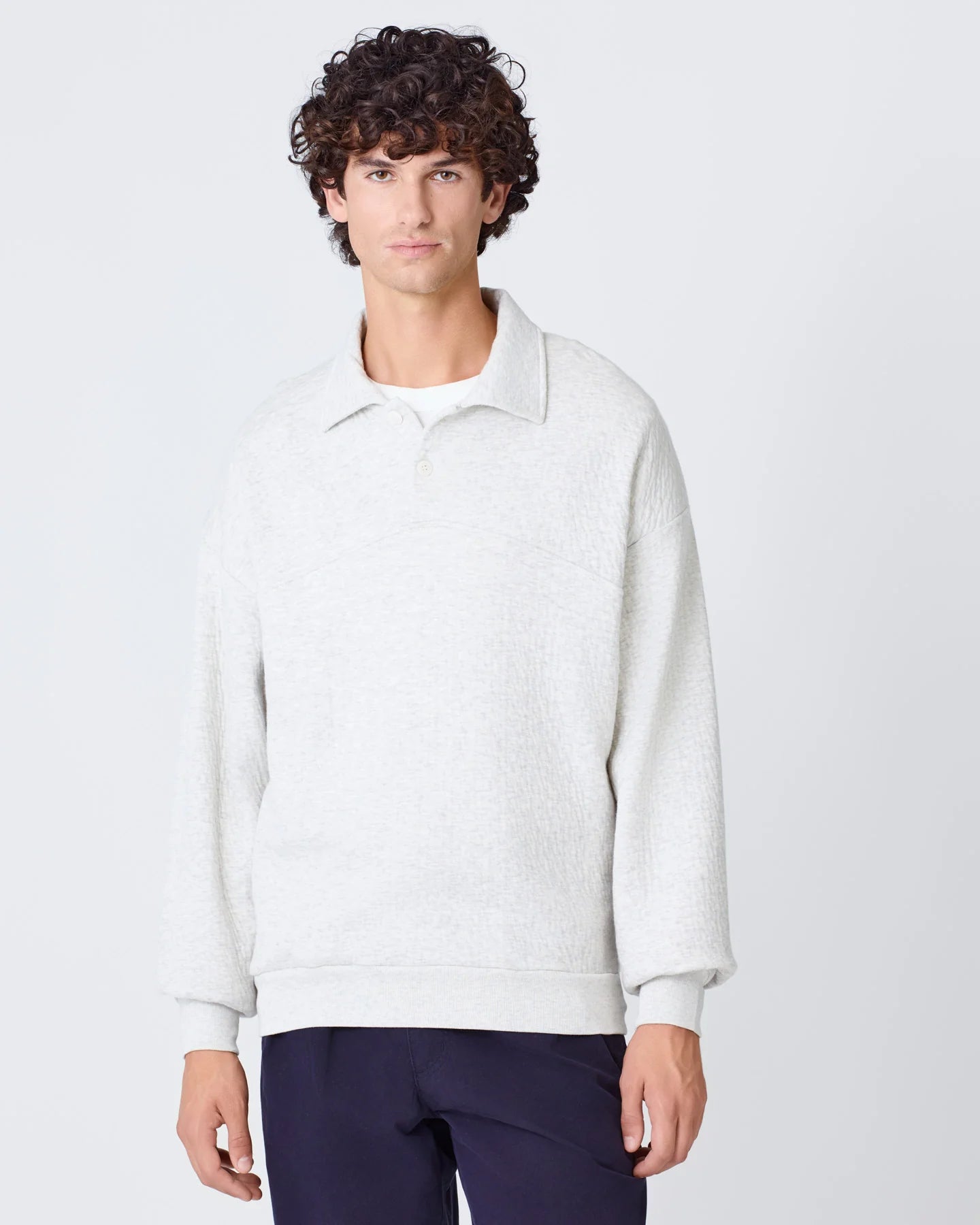 Brito Polo Sweatshirt - Grey Mesc