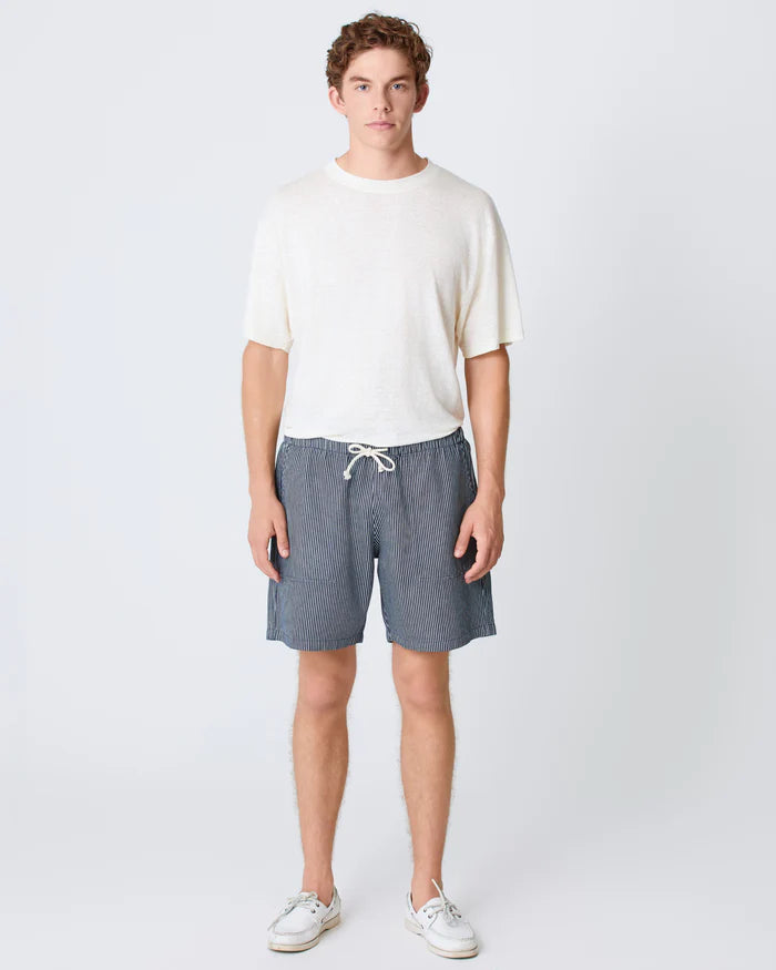 Formigal Beach Shorts - Dark Navy Stripes