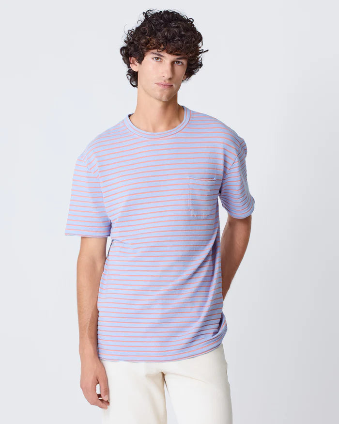 Guerreiro Pocket T-Shirt - Wind Blue/Sunrise Stripes