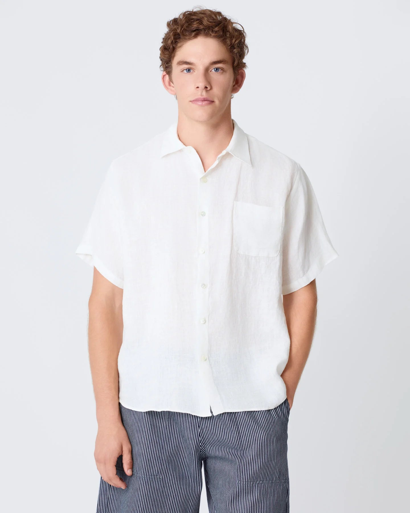 Roque Grandpa Baggy Shirt - Off-White Linen