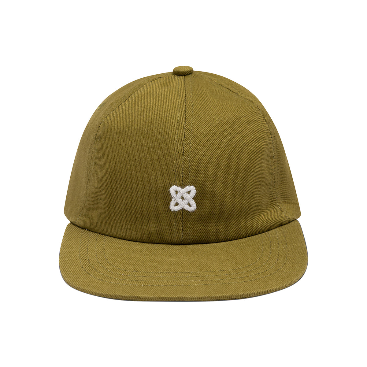 Leuchars Cap - Light Olive Embroidered Twill 250g