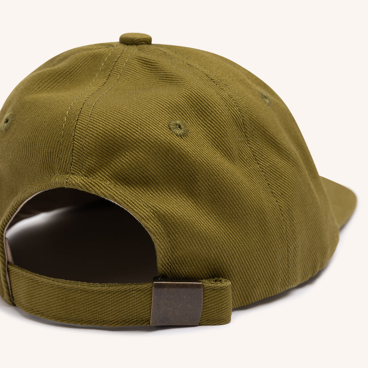 Leuchars Cap - Light Olive Embroidered Twill 250g